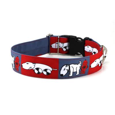 Collier BULL TERRIER rouge/gris