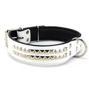 Collier GROS CHIEN en cuir blanc