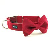 Collier pour chien en velours Chistmas Red