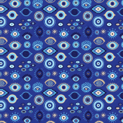 MATAKI collier bleu œil grec bleu