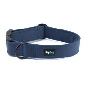 BLEU INK collier pour chien en velours bleu