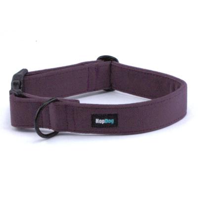 PRUNELLE collier chien en velours violet