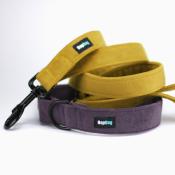 Laisse pour chien en velours Moustard