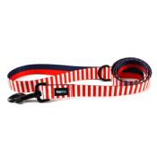 ROYAL NAVY RED laisse chien rouge et blanc