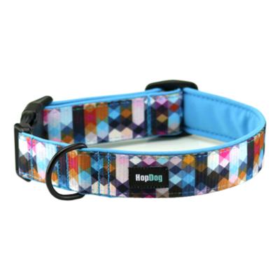 BLEU PIXEL Collier rembourré pour chien