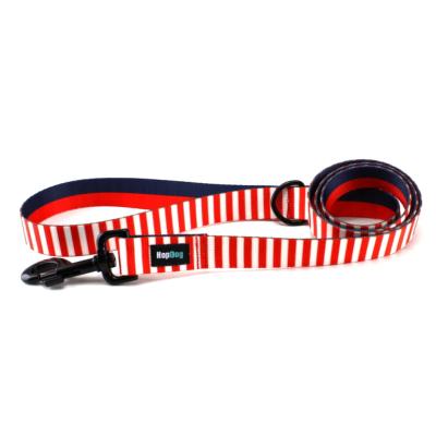 ROYAL NAVY RED laisse chien rouge et blanc