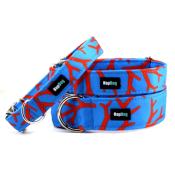 CORAL AND BLUE collier chien sur mesure