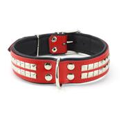 Collier GROS CHIEN en cuir rouge
