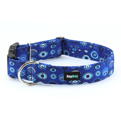 MATAKI collier chien œil grec bleu