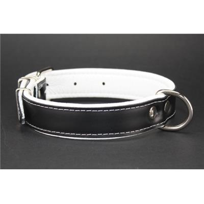 Collier EN CUIR noir et blanc