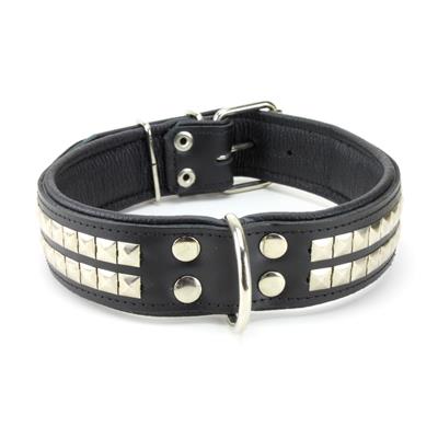 Collier GROS CHIEN en cuir noir