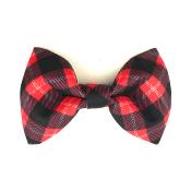 Noeud papillon cossais pour chien tartan rouge