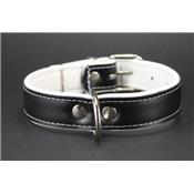 Collier EN CUIR noir et blanc