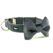 Noeud papillon pour chien velvet Graphite