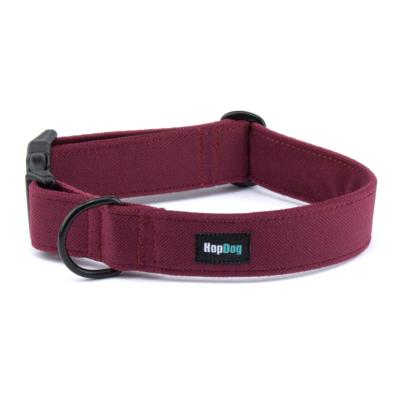 BOURGOGNE collier chien en velours bordeaux